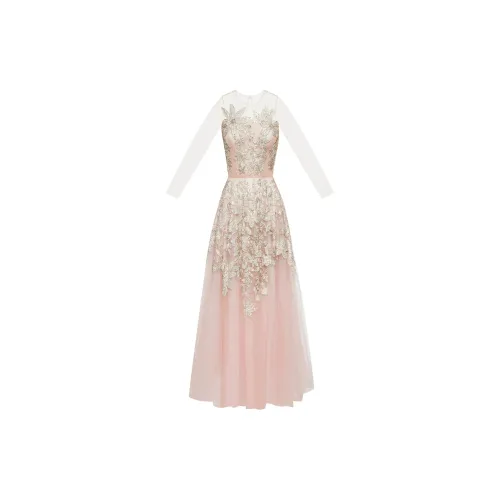 OSCAR DE LA RENTA Floral Sequin-embellished Tulle Gown