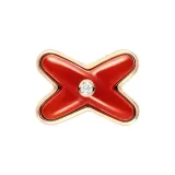 Red Agate Rose Gold