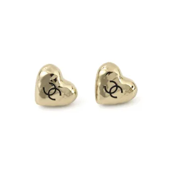 CHANEL 22c Early Spring Stud Earrings Women's Gold