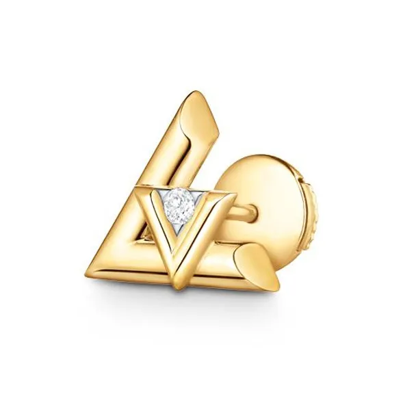 LOUIS VUITTON Lv Volt One Stud Yellow Gold And Diamond Per Unit-1
