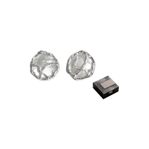 M.Wong Color Changing Mother of Pearl 925 Sterling Silver Stud Earrings Women's