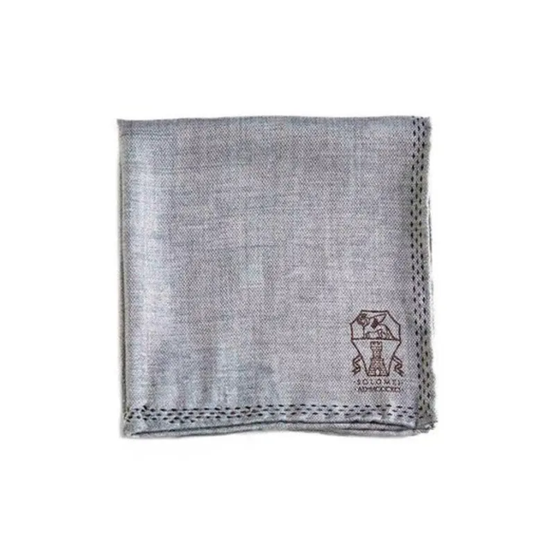 Brunello Cucinelli Silk Pocket Square-1
