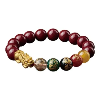 Yi Mingju Reconstructed Cinnabar Bracelets Unisex
