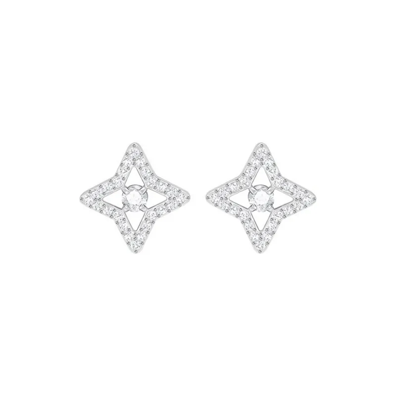 Swarovski Sparkling Dance Faux Crystal Stud Earrings Women's-0