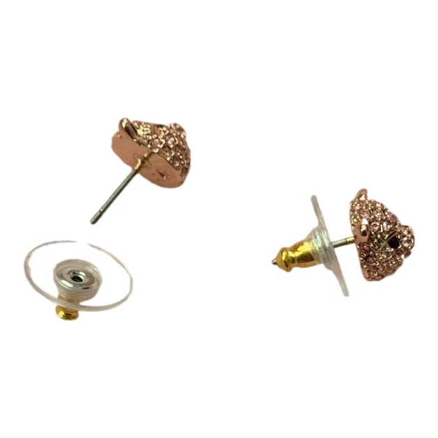 Kate Spade Glass Cubic Zirconia Titanium Rod Stud Earrings Women's Pink-1