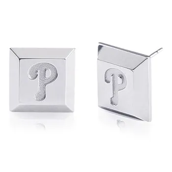 MLB Stud Earrings Unisex Silver