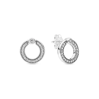 Pandora Stud Earrings Women's Silver