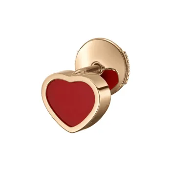 CHOPARD Karat Gold Stud Earrings Women's Red