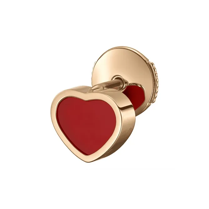 CHOPARD Karat Gold Stud Earrings Women's Red-0