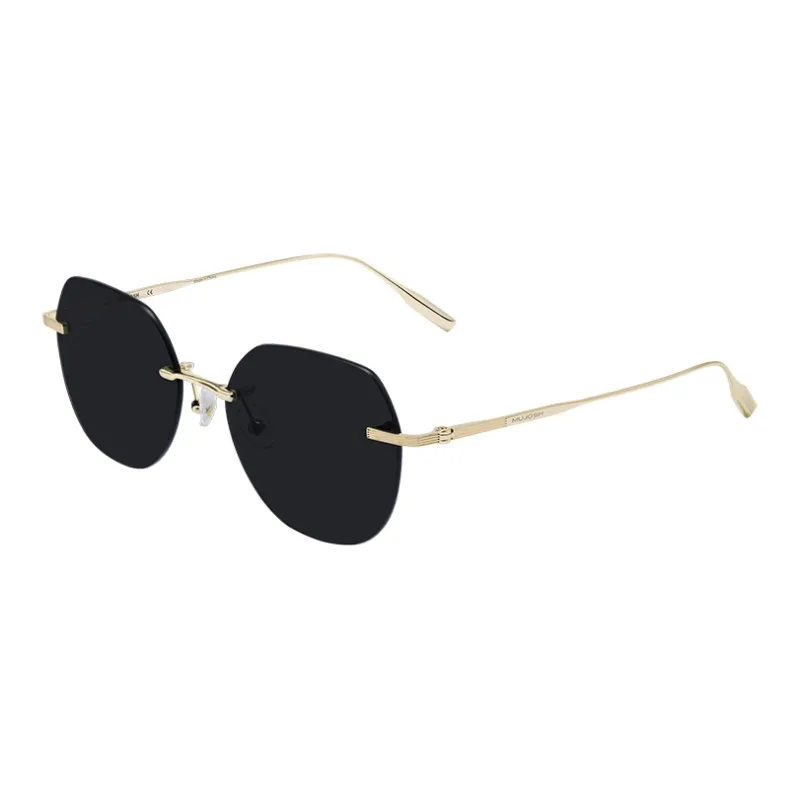 MUJOSH Astral Series Round Metal Rimless Atmosphere Enhancing Color Changing Sunglasses With Feather Light Feel Unisex-0