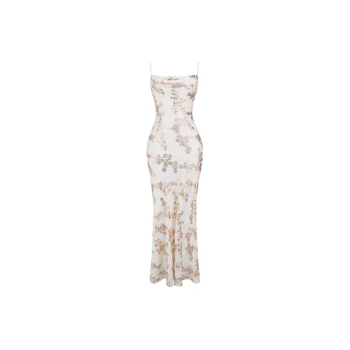 HOUSE OF CB Slip Dresses Women's White Gold