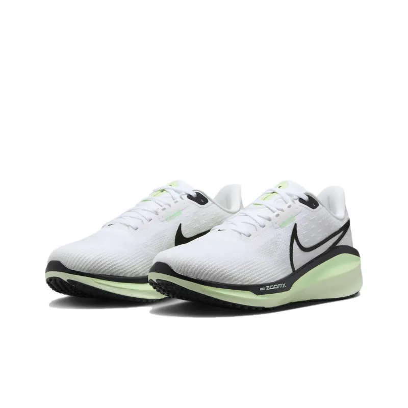 Nike Air Zoom Vomero 17 Slip Resistant Low Top Running Shoes Women's White Green-2