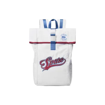 Spare No Pains. Polyester Backpack Basketball Bag Regular Unisex White