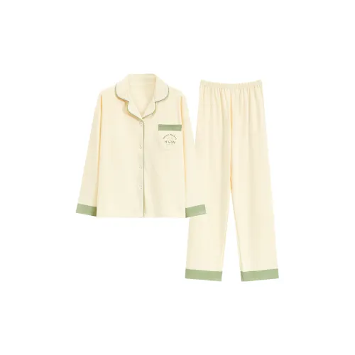 Nodos Shield Pajama Set Women's Beige Yellow