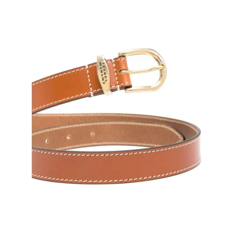 ISABEL MARANT Logo Engraved Buckle Belt-2