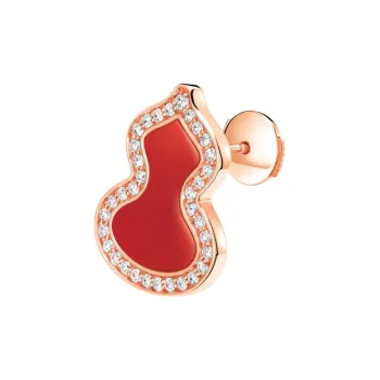 Qeelin Wulu 18K Rose Gold, Diamond, Agate Stud Earrings Women's