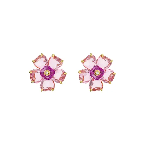 Swarovski Florere Stud Earrings Women's Pink