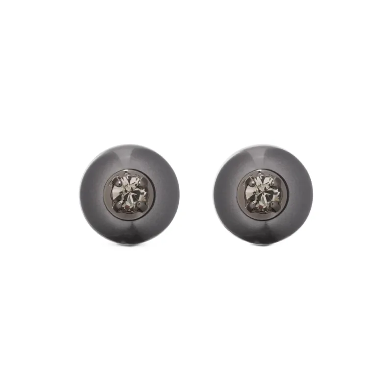 DIOR Stud Earrings Women's Black-3