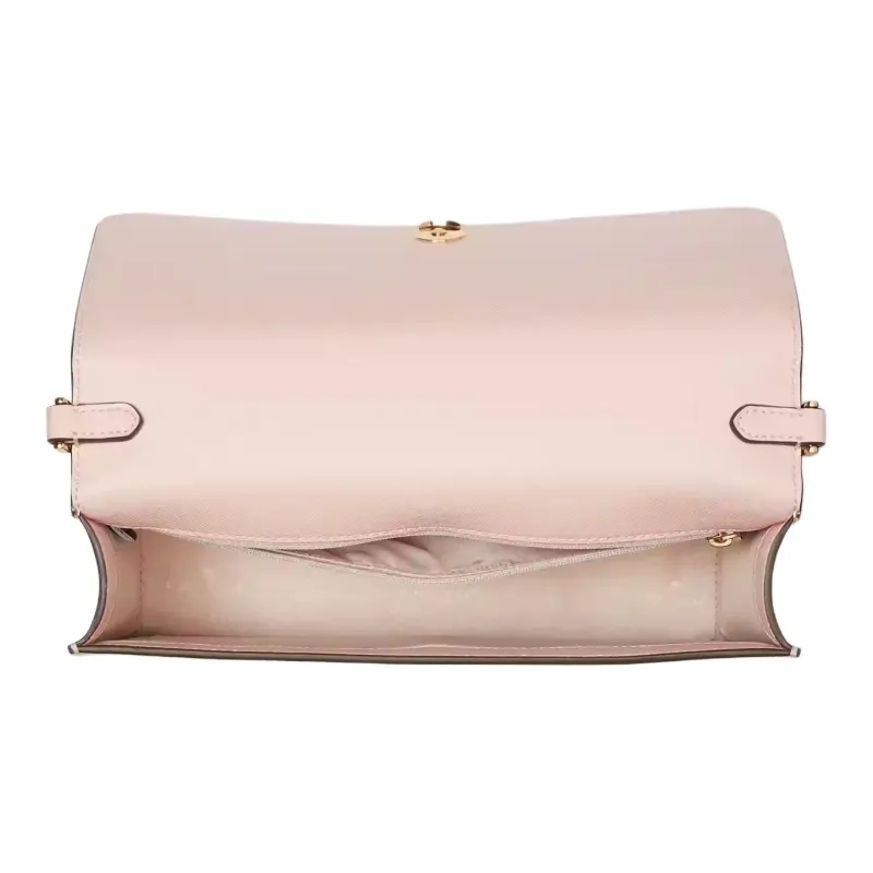 Kate Spade Saffiano Leather Shoulder Bag, Crossbody Bag Women's Conch Pink-3