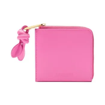 Jacquemus Cow Leather Coin Purses Card Holders Women's Pink