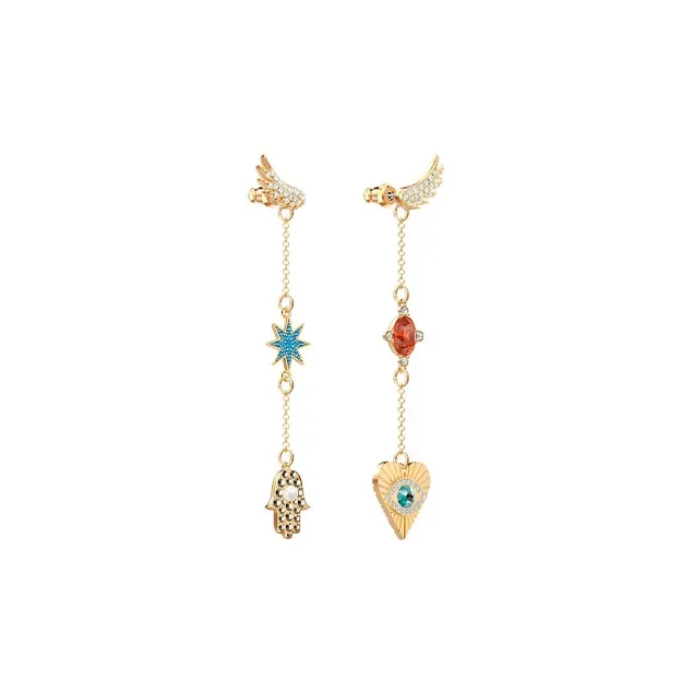 Swarovski Lucky Goddess Stud Earrings Women's Gold-2