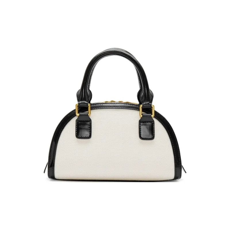 Staccato Fabric With Cow Leather Minimalist Style, Elegant And Large Capacity Crossbody Handbag Regular Women's-2