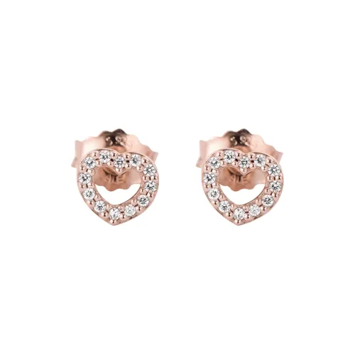 Pandora 925 Sterling Silver Stud Earrings Women's Rose Gold