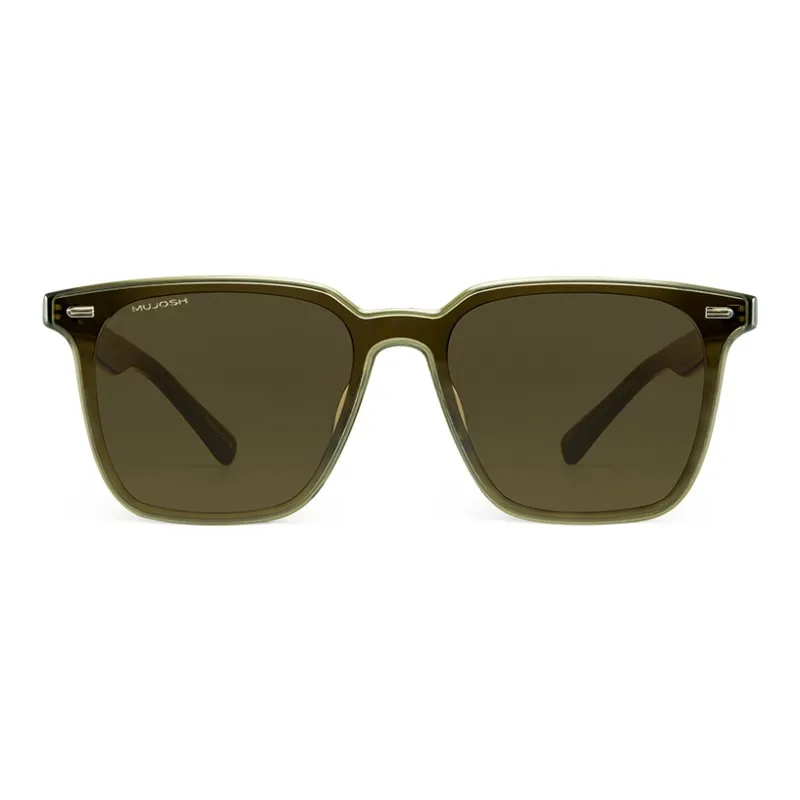 MUJOSH Astral Series Square Oversized Frame Plate Sunglasses With UV Protection And Flat Lenses Unisex-7