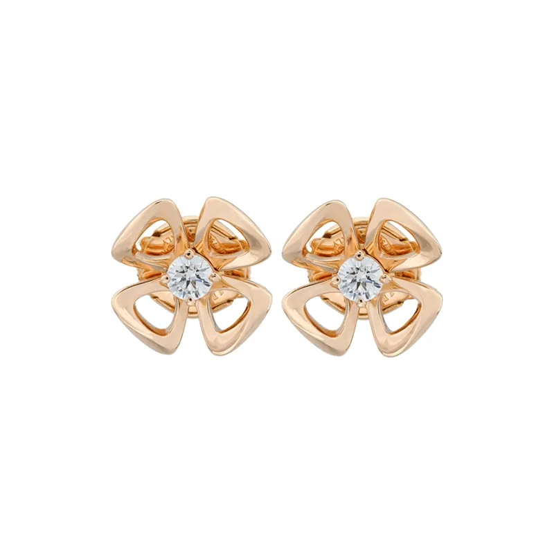 BVLGARI 18K Rose Gold Stud Earrings Unisex-0