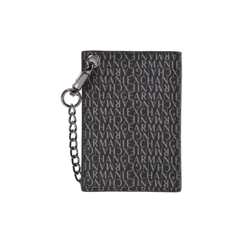 ARMANI EXCHANGE Polyester Shoulder Bag Wallet Unisex Black-1