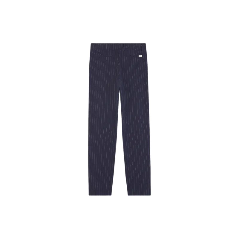 Maison Kitsune Pleated Striped Tapered Trousers-1