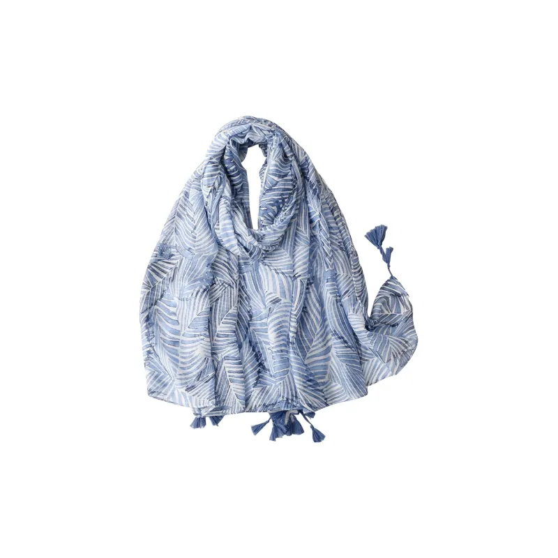 Eucalyptus Ornamentation Silk Scarves Women's-1