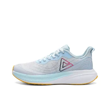 PEAK Cushioned Slip Resistant Abrasion Resistant Low Top Running Shoes Men's Big White Fine Blue