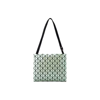 ISSEY MIYAKE Row Metallic Polyvinyl Chloride Shoulder Bag Unisex Light Green
