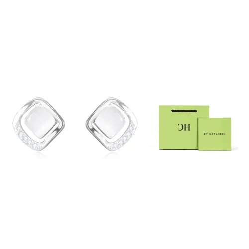 CARLHEIM Stud Earrings Women's Silver