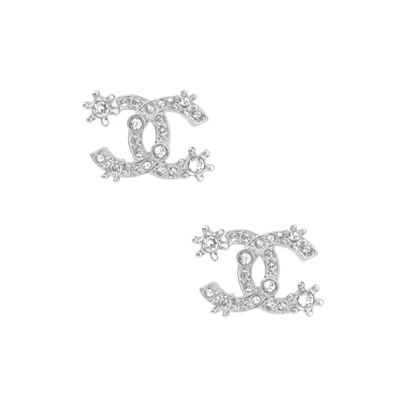 CHANEL Snowflake Cc Logo Earrings-0