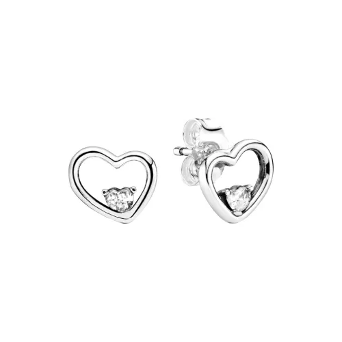 Pandora Stud Earrings Women's Silver