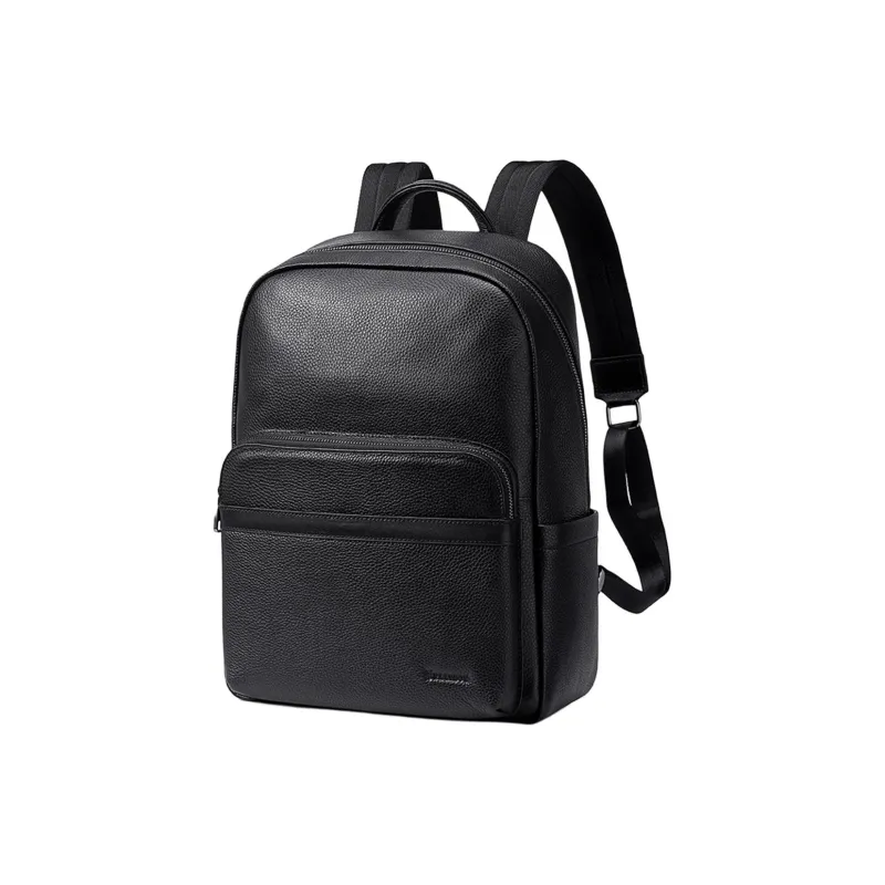 Playboy Cow Leather Backpack Men's Black-1