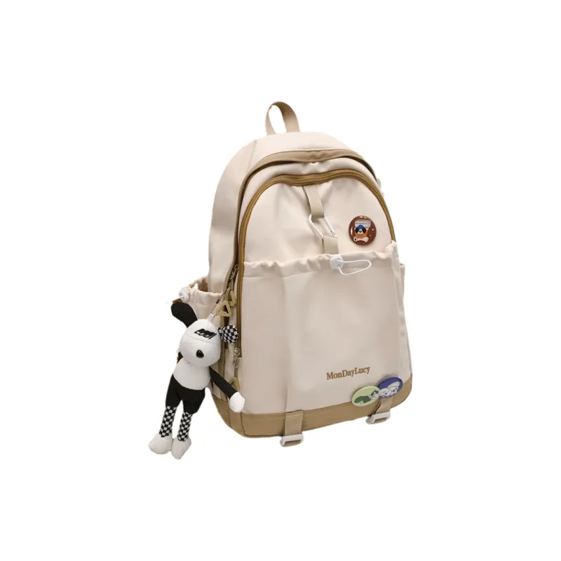NX DOUGHNUT Nylon Backpack Regular Unisex Green/Black/Purple/Coffee/White/Pink-6