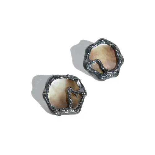 M.Wong Color Changing Mother of Pearl 925 Sterling Silver Stud Earrings Women's