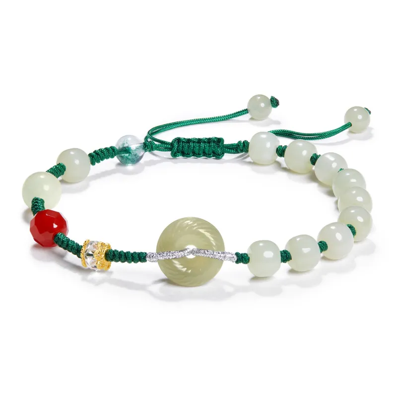 North Cain Hetian Jade Bracelets Unisex Pale Greenish White Jade-0