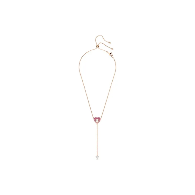 Swarovski Idyllia Synthetic Cubic Zirconia Faux Crystal Rose Gold-Plated Necklaces Women's Rose Gold-1