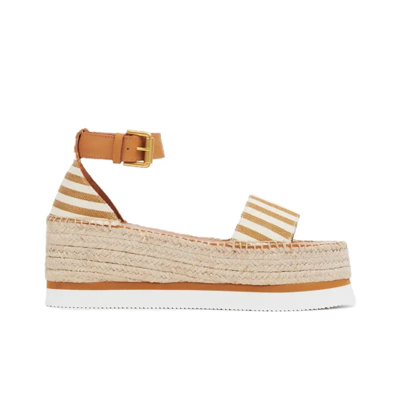 See By Chloé Striped Platform Espadrilles-1