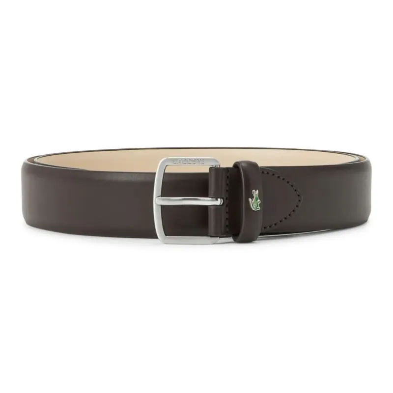 LACOSTE Logo engraved Leather Belt-0
