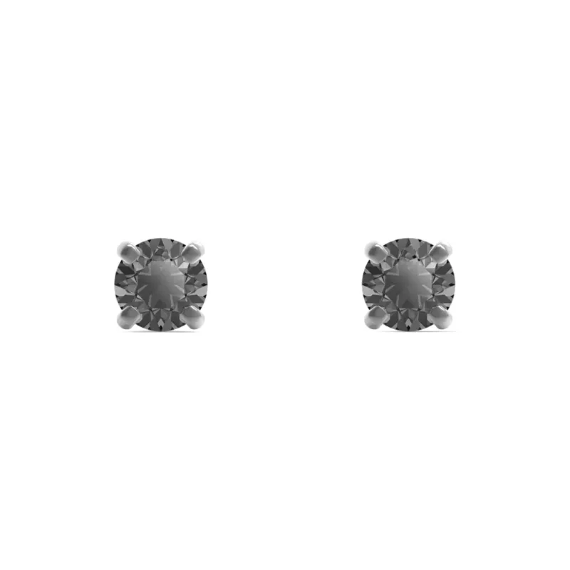Swarovski White Gold Plated, Faux Crystal Stone Stud Earrings Women's-0