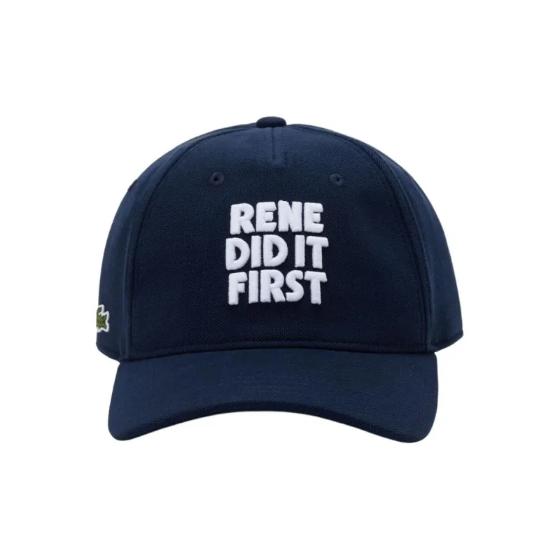 LACOSTE Cotton Baseball Caps Women's Blue-0