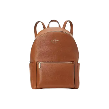 Kate Spade Leila Eggstone Grain Leather Backpack Large Size Women's Brown