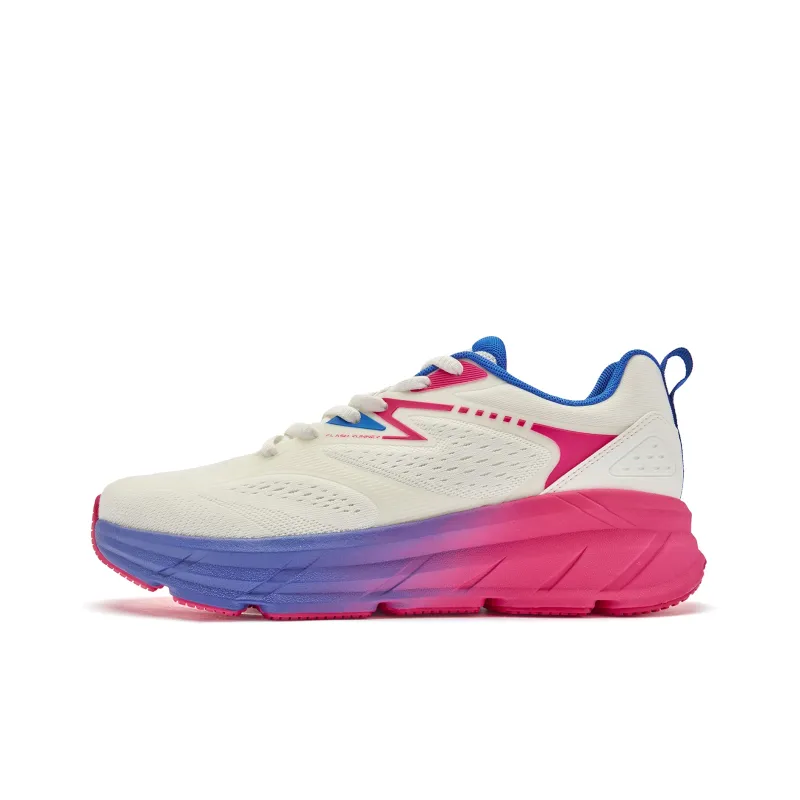 QIAODAN Omiya Running Shoes Men Low Top Ivory/Flying Shadow Pink-0