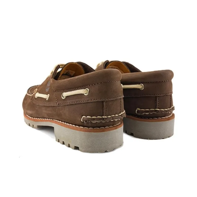 Timberland Anti Slip Wear Resistant Low Top Casual Shoes Men's Dark Brown-3