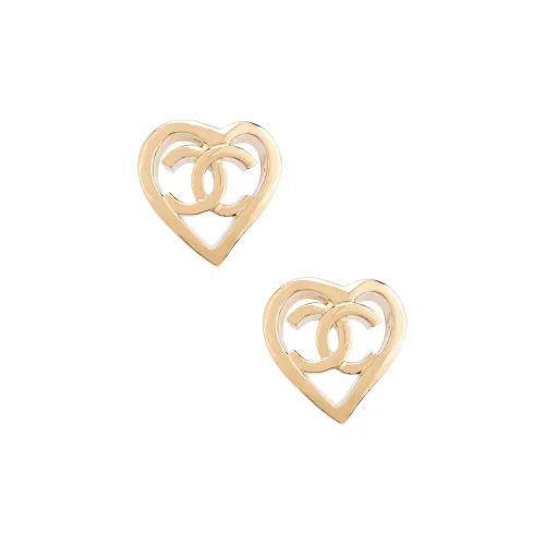 CHANEL Stud Earrings Women's Gold